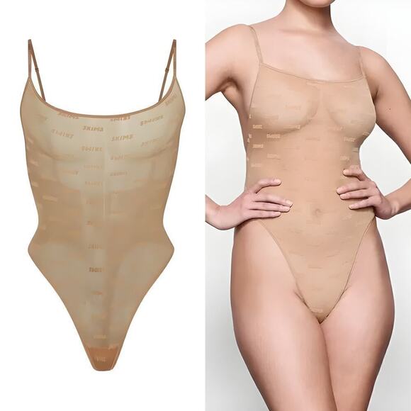 SKIMS After Hours Cami Bodysuit Ochre Tan NWT Size 4X - Picture 1 of 9